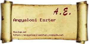 Angyalosi Eszter névjegykártya